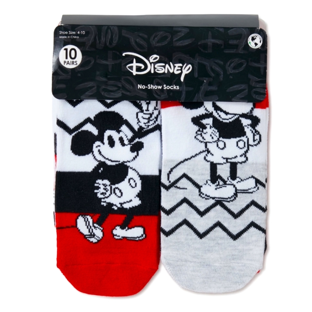 Mickey Mouse Women's No Show Socks, 10-Pack!!! Sz. 4-10